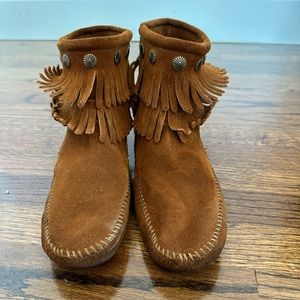 Minnetonka suede booties